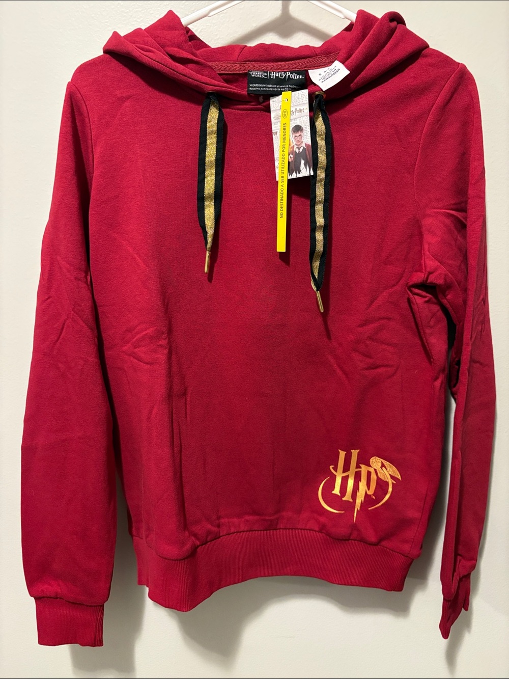 Harry Potter Red Hooded Sweatshirt with Gold Accent